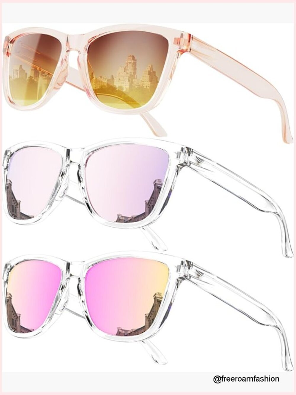 Polarized Square Sunglasses UV400 Protection Women